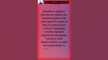 What is Salesforce Objects #TheTrailMaker #salesforce #Shorts #salesforceShortsVideo #Reels