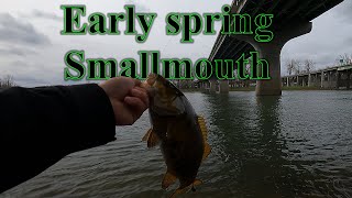 Fishing Early spring smallmouth with drop shot