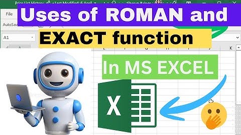 Uses of ROMAN and EXACT function in Microsoft Excel ||Excel tutorial|excel for beginners 