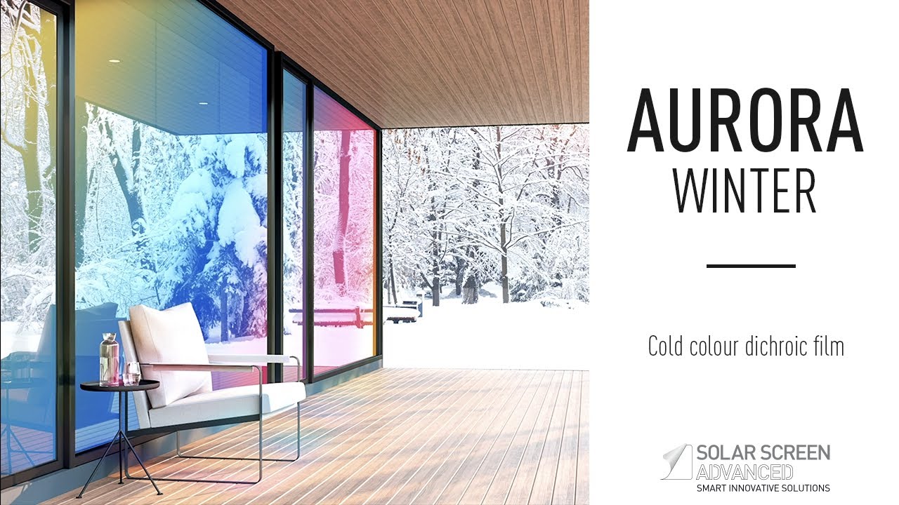 Opt for a shimmering colourful window with the Aurora Winter film