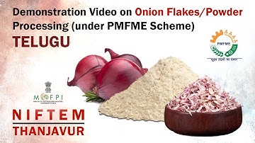 Demonstration Video on Onion Flakes/Powder Processing (under PMFME Scheme) - TELUGU