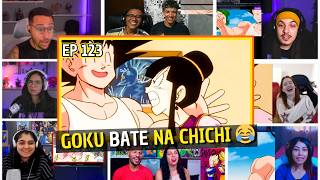 PESSOAS REAGINDO A GOKU BATE NA CHICHI!!😂 Multi-Reações - Dragon Ball Z EP 123