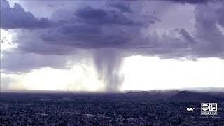 Monsoon storms fire up across the Valley Monday