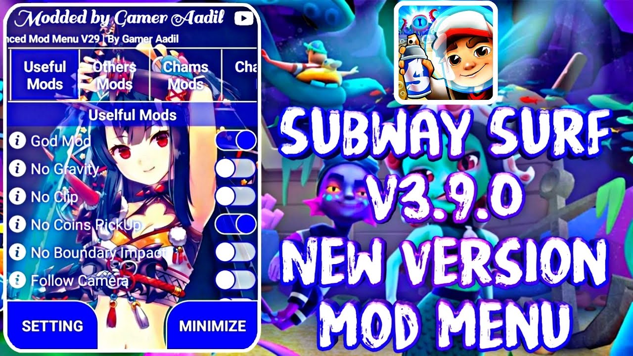 Tutorial de como deixar o subway surfers tipo Naag com mod menu! #modm