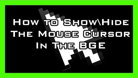 How to Show/Hide the mouse cursor in the BGE[2.69]