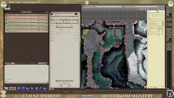 GM  Host vs Player Map Interactions| DnD5e Fantasy Grounds Unity| FGU 4.3.7