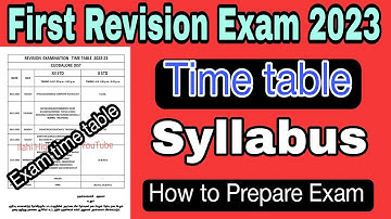 10,11,12th First Revision Exam 2023 time table|Syllabus Latest Updates|How to Prepare Revision Exam?