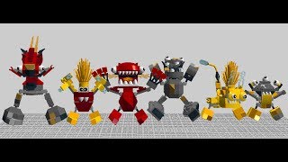 All Of The Lego Mixels Series 1 Combination Instructions From Lego Digital Designer