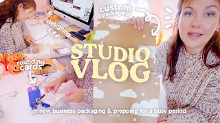 STUDIO VLOG ✸ Prep for the busiest trading period & new branded business packaging