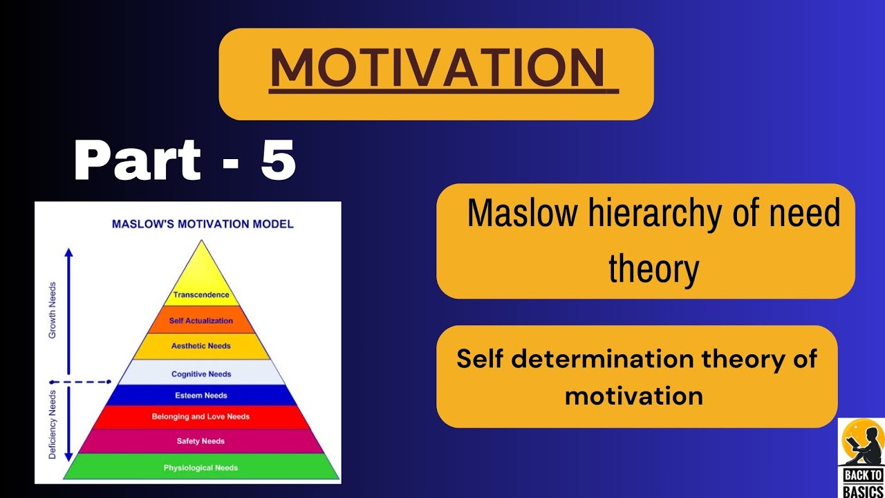 Maslow's Hierarchy Of Needs Theory Of Motivation Maslow hierarchy of need theory And Self determination theory of
