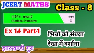 Class 8 JCERT Math Exercise -1.4 भिन्नों को संख्यारेखा पर दर्शाना Number Line JTET / MATH / JAC