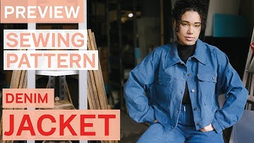 Preview: Sewing pattern for easy Denim Jacket | How to sew a jeans jacket | JULIANA MARTEJEVS