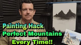 Oil painting hack  this will make your Mountains perfect every time!!