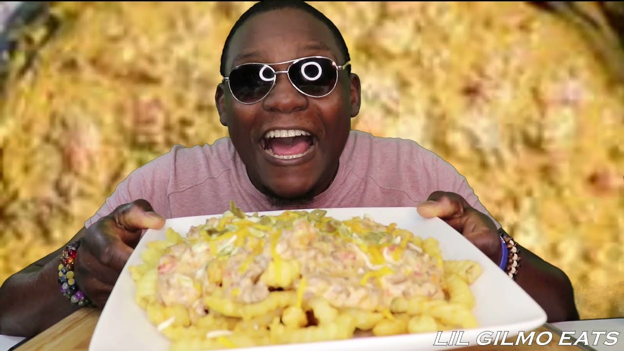 ROTEL CHEESE DIP CHEESE FRIES EATING SHOW BEST EATER I'VE EVER SEEN