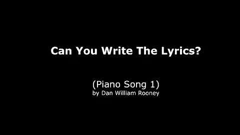 Songwriters Backing Track (Piano Song 1)