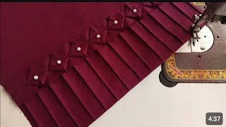 Box style winter trouser design with pintuksLatest trouser/plazoo bottom designCutting and stitching