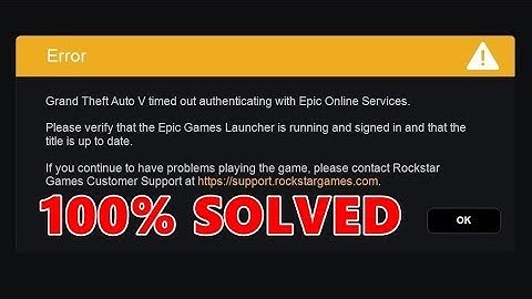 GTAV:ERROR: unable to authenticate with Epic Online Services||| 100% fix