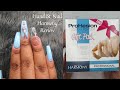 Hand &amp; Nail Harmony Acrylic Kit Review + Blue nails w/ bling design