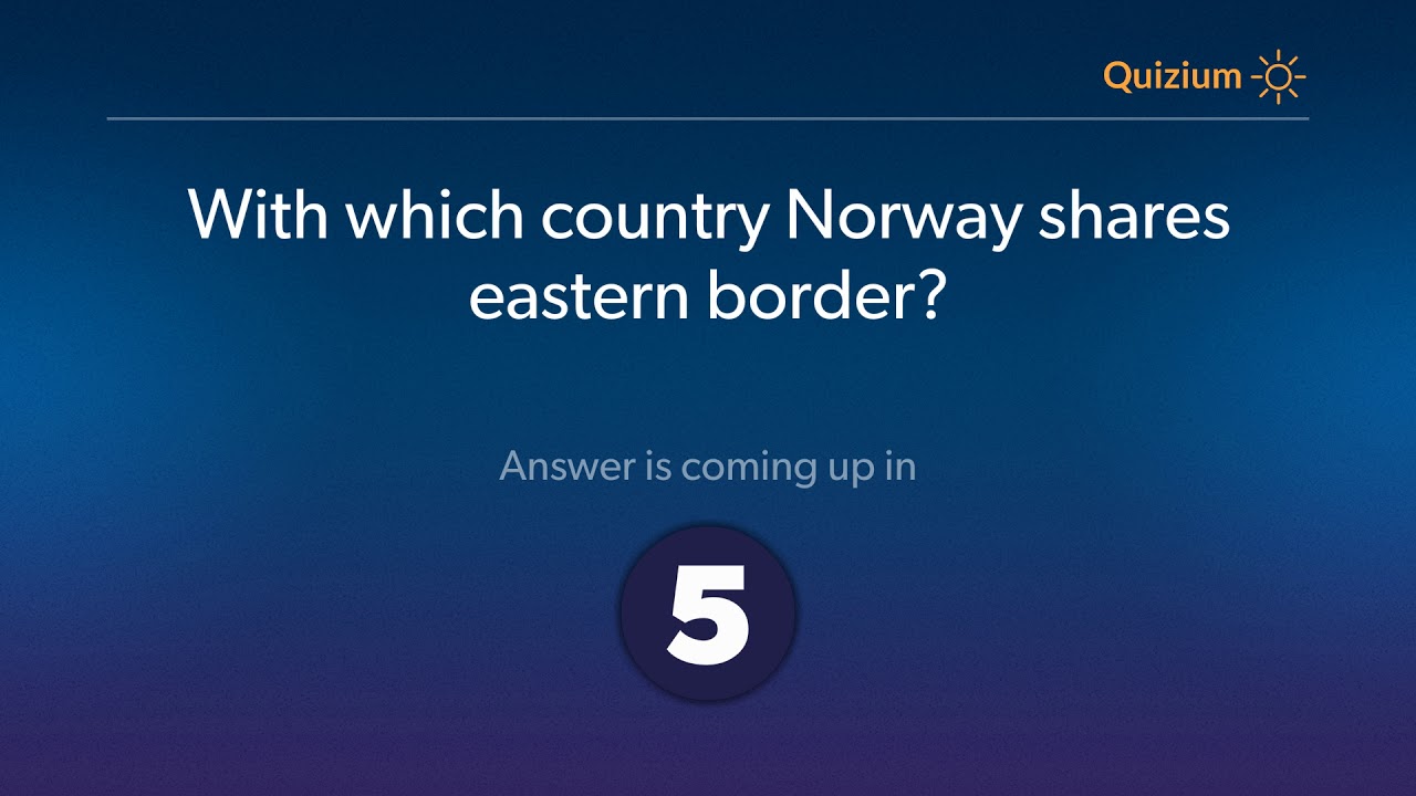 With which country Norway shares eastern border - Norway Quiz