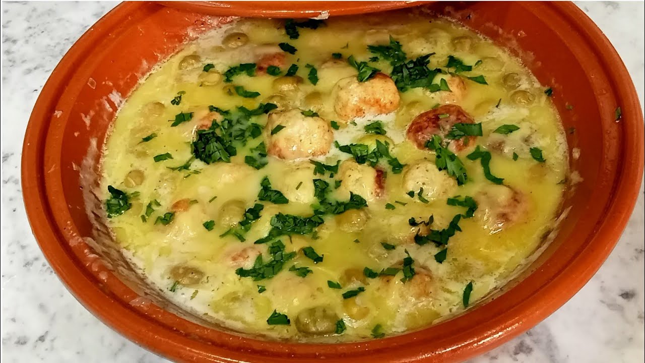 لعشاق البنة، كرات الدجاج بالصلصة البيضاء، وصفة سهلة سريعة، بزاف بنينة