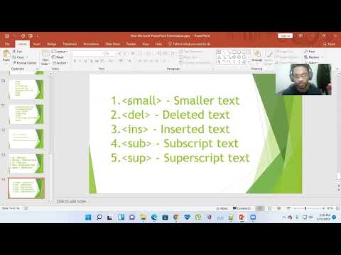 HTML5 - smaller,deleted,inserted,subscript and superscript text