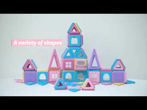 HOMOFY 149PCS Castle Magnetic Blocks for Boys Girls Kids -3D Macaron Colors Learning & Development toysrus