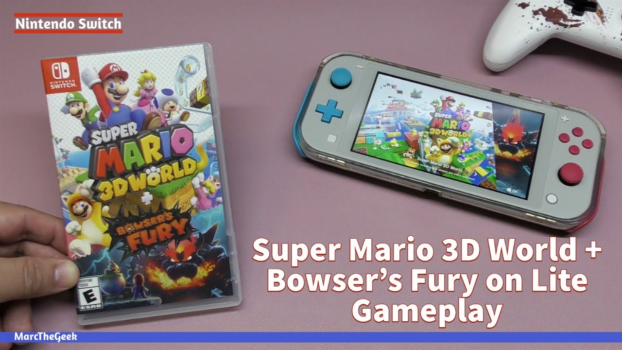 Super Mario 3D World + Bowser's Fury on Switch LITE Gameplay 