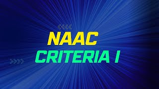 Decoding Criteria I: Understanding the Essentials in the NAAC Application