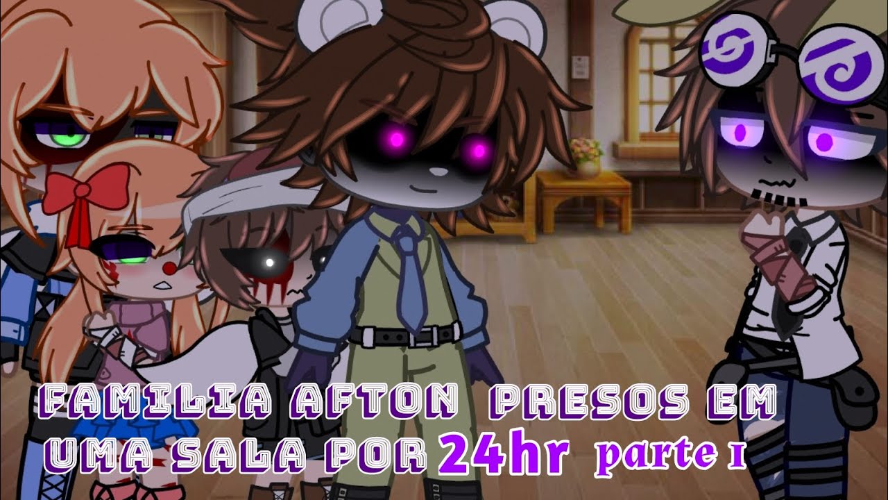Familia Afton presos em uma sala por 24Horas(parte 1)[Fnaf]