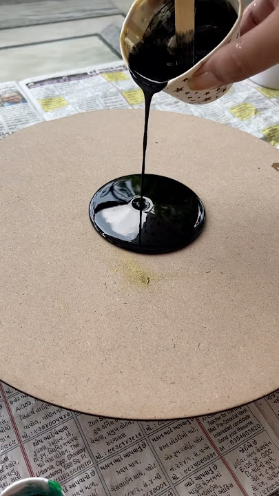 Resin clock part 1 # #trending #diy #resin #art #resinart #resinlovers #clock #black #gold #ytshorts