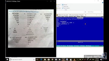 QBasic program to display different string patterns