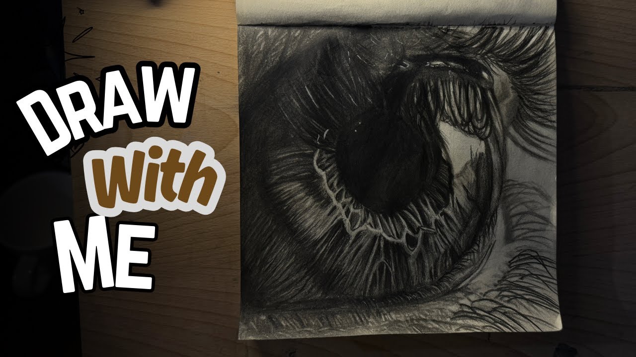 how to Draw realistic Eye ✍🏻, Realistic drawing Tutorial (Step-by-Step Process:) ☆