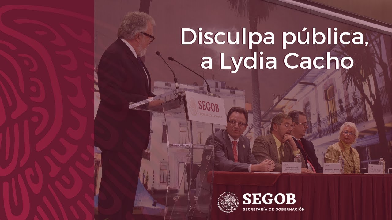 Disculpa pública, a Lydia Cacho, por la violación de sus derechos humanos