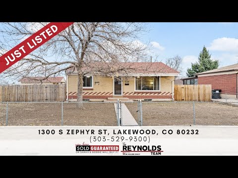 1300 S Zephyr Street, Lakewood, CO home video tour