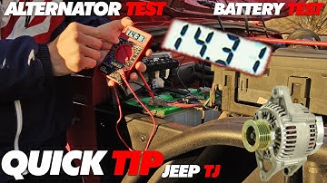 How to change a 2002 jeep wrangler TJ  alternator in under a minute. -  2004 jeep wrangler alternator