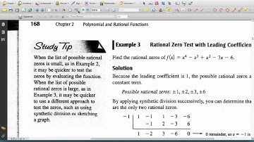 Precalculus 2.5  - Zeros of Polynomial Functions part 1
