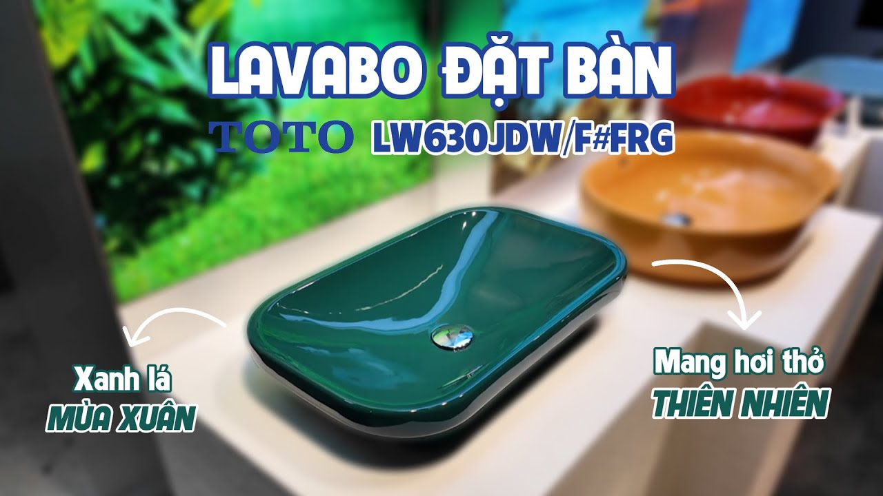 Chậu rửa lavabo đặt bàn TOTO LW630JDW/F#FRG (LW630JDWFFRG) màu xanh lá