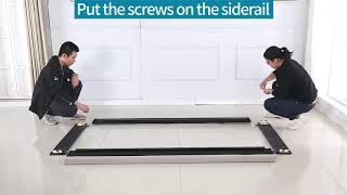 How to assemble fabric day bed with trundle?follow me ,we will introduce  how to assemble bed frame