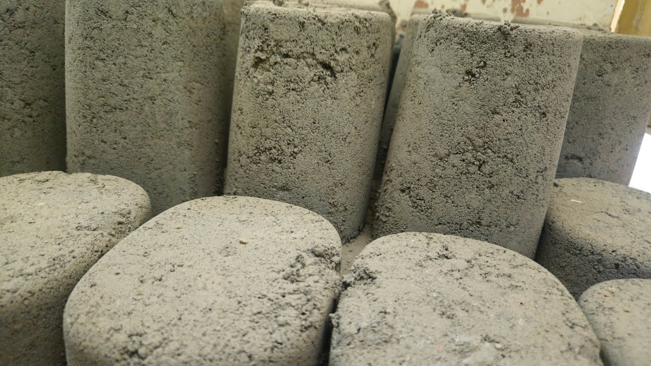 Pure Cement Reforms ASMR Crumbling on floor ND powder pouring in water super satisfying 