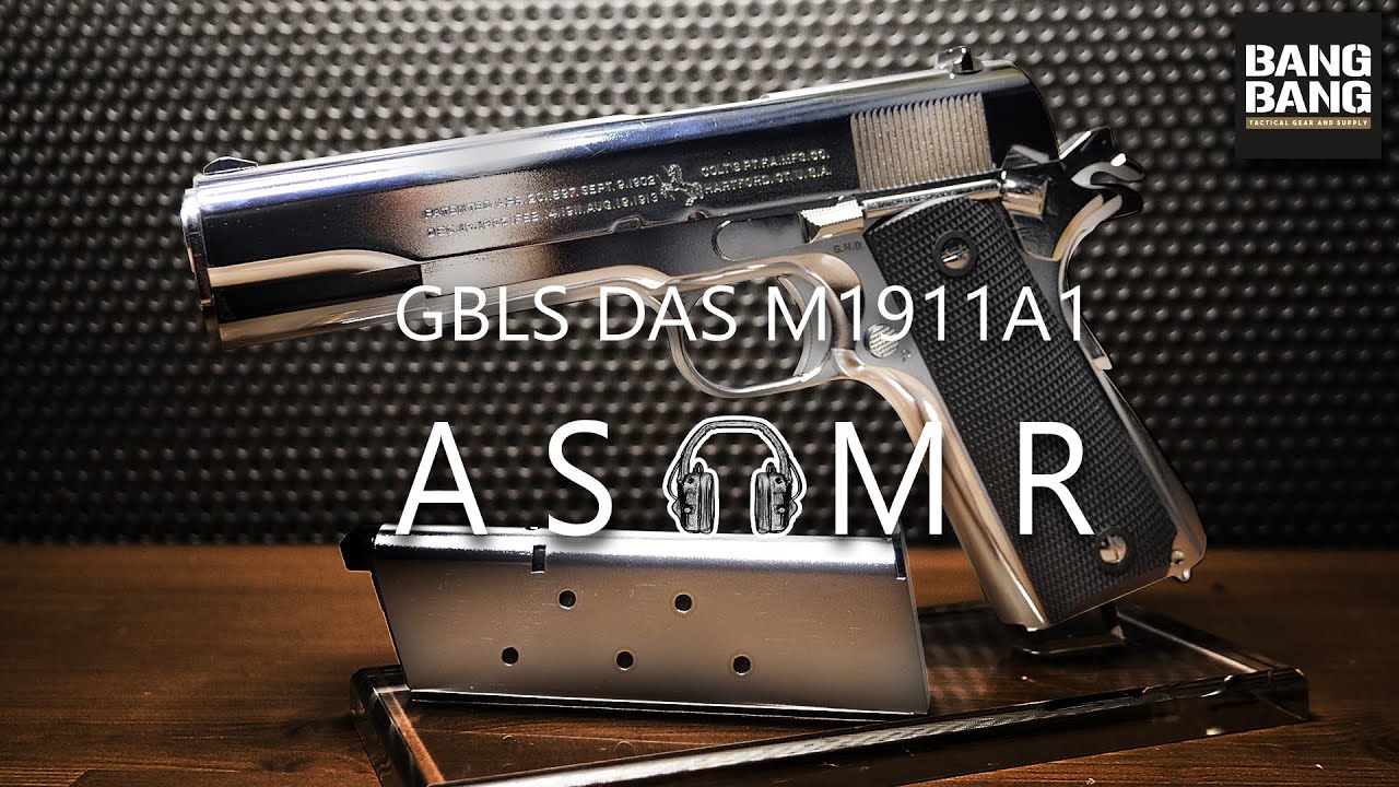 Airsoft Gun ASMR- GBLS Steel 1911A1 GBB (Special Chrome BANG BANG Custom Engraving)