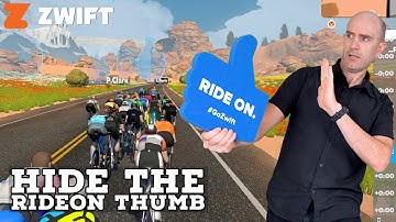 ZWIFT: How to HIDE the RideON Thumb 👍🏼 // Swift Zwift Tip Hack