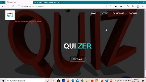 Online Quiz project in PHP With Source Code 🔥