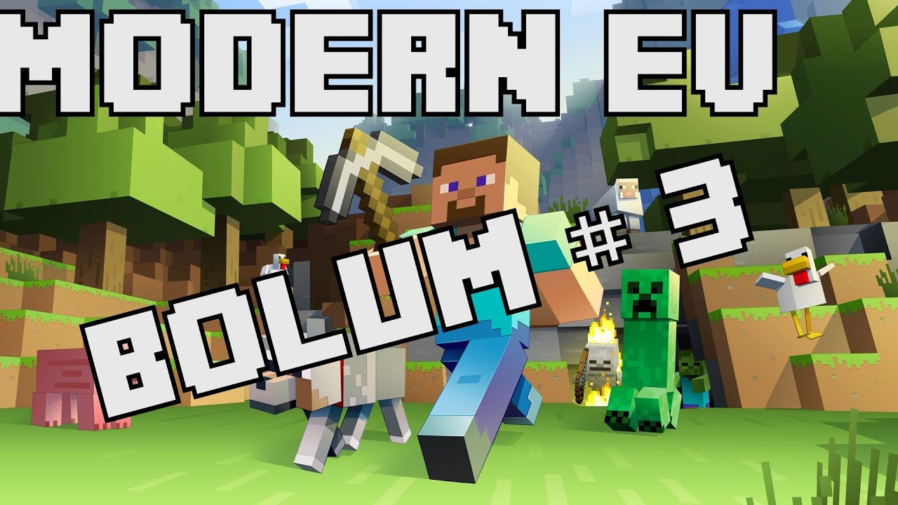 Minecraft Modern Ev İnşası Bölüm 3 YouTube