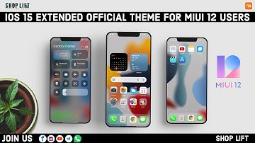 IOS 15  Extended Official Theme (2021) For MIUI 12 - Xiaomi , Redmi , Poco, Users 🔥