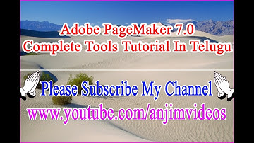 PageMaker 7.0 Complete Tutorial In Telugu | Adobe Pagemaker 7.0 Complete tutorial in telugu