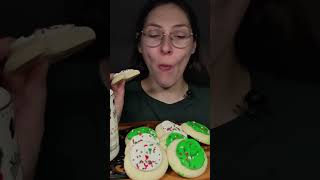 Soft sugar cookies + milk / ASMR eating sounds