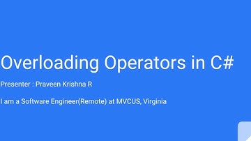 Operator Overloading in C#