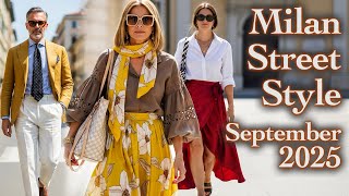 Milan Street Style September 2025: New Outfit Inspiration for New Fashion Season. Early Fall Fashion