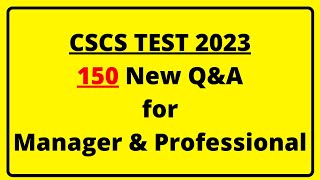 CSCS Test 2023 | CSCS Test for Manager & Professional | CiTB Health & Safety Test | CSCS card UK