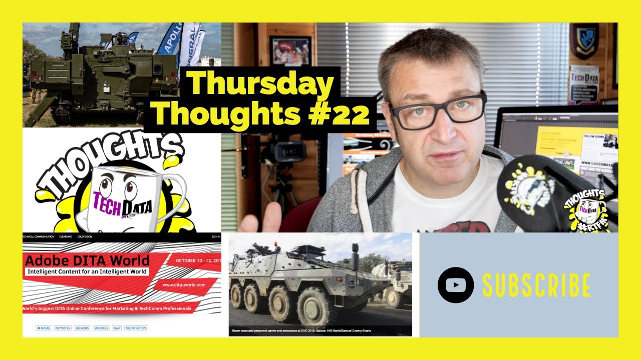 Thursday Thoughts 22 - SDL, Boxer, DITA World, DVD2018, A2Z of S1000D